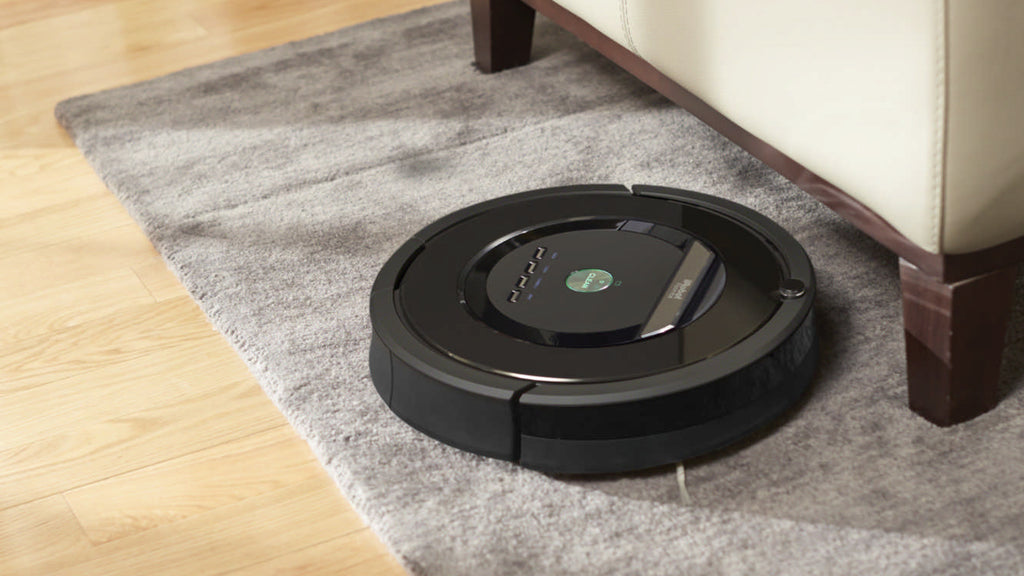 Hockey pucks raise furniture for cleaning robots
